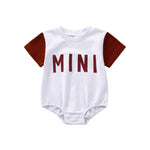 Summer Kids Boys Casual Rompers Newborn Infant Girls Letter Print Patchwork Color Romper Jumpsuits Toddler Clothes - Bab