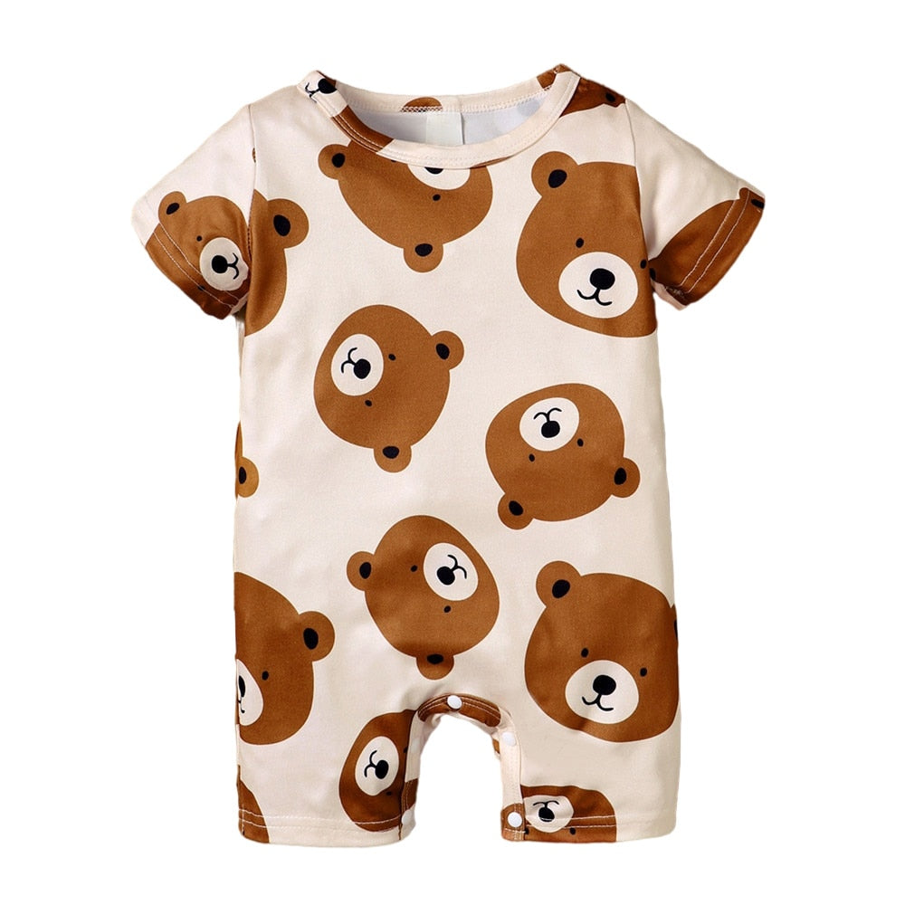 Adorable Baby Girls Rompers with Butterfly and Elephant Prints