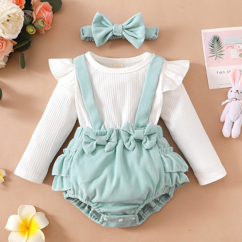 Stylish and Comfy Romper Outfit for Baby Girls - Perfect for All Seasons