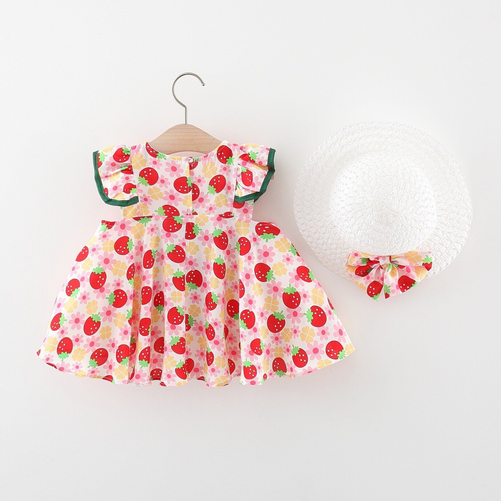 Sweet Strawberry Baby Girls' Summer Dresses Set