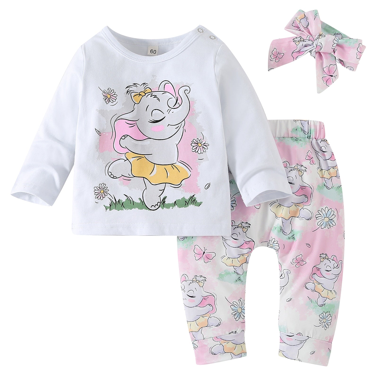 Adorable 3-Piece Animal Print Set for Your Little Princess