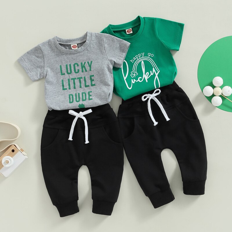 Celebrate St. Patrick's Day with this Toddler Boy Summer Clothes Set!