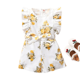 Cute Sleeveless Ruffles Jumpsuits for Kids Girls