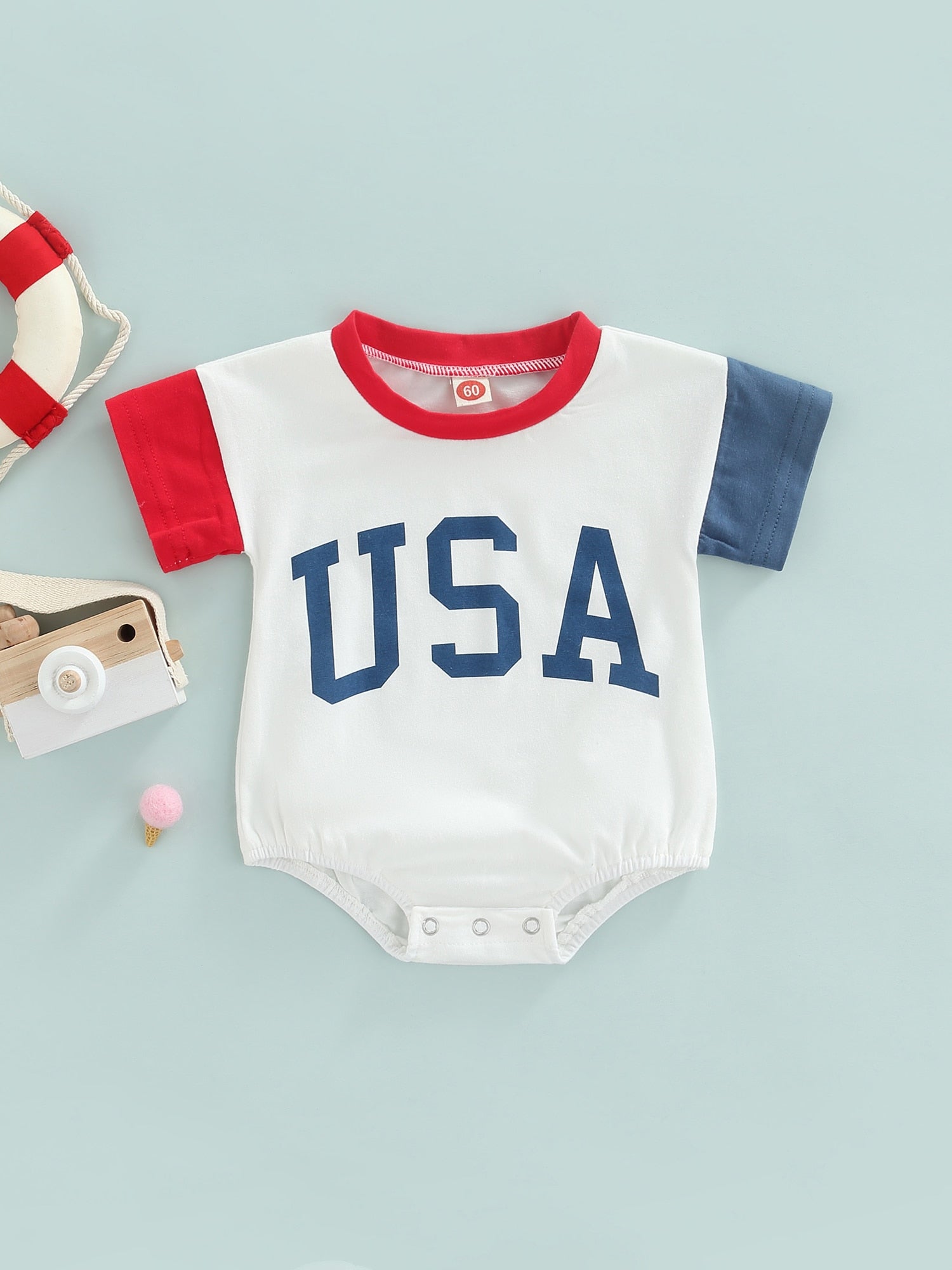 Celebrate Independence Day with this Newborn Baby Romper