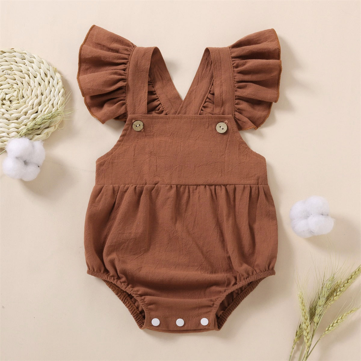 Newborn Infant Baby Boy Girl Bodysuit: Sleeveless, Backless, Summer Jumpsuit