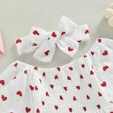 Lovely Princess Style Baby Girls Rompers with Heart Print
