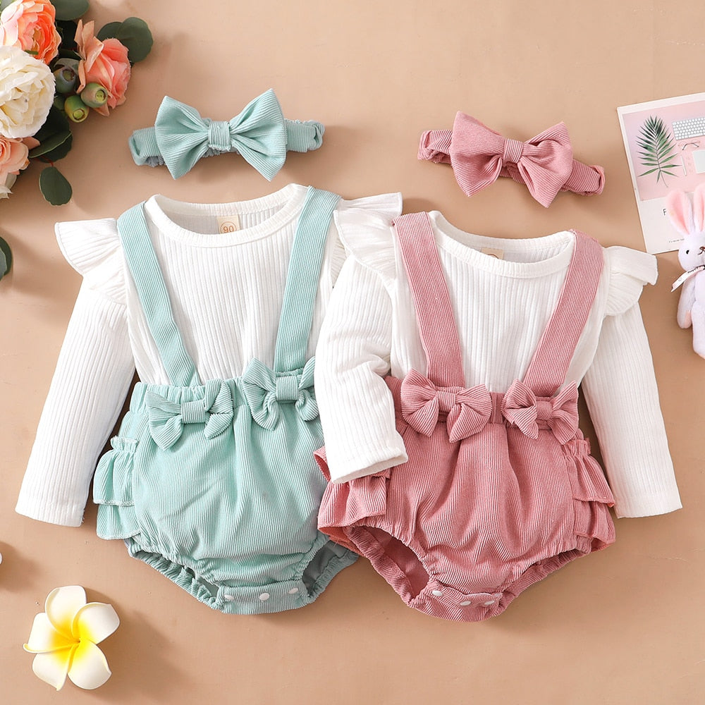 Stylish and Comfy Romper Outfit for Baby Girls - Perfect for All Seasons