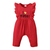 I Love Mommy" Baby Girls Rompers: Cute and Comfortable Summer Wear