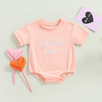Baby Romper with Embroidered Letters - Babbez