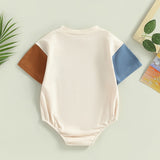 Adorable Newborn Baby Rompers with Patchwork Letter Prints and Short Sleeves