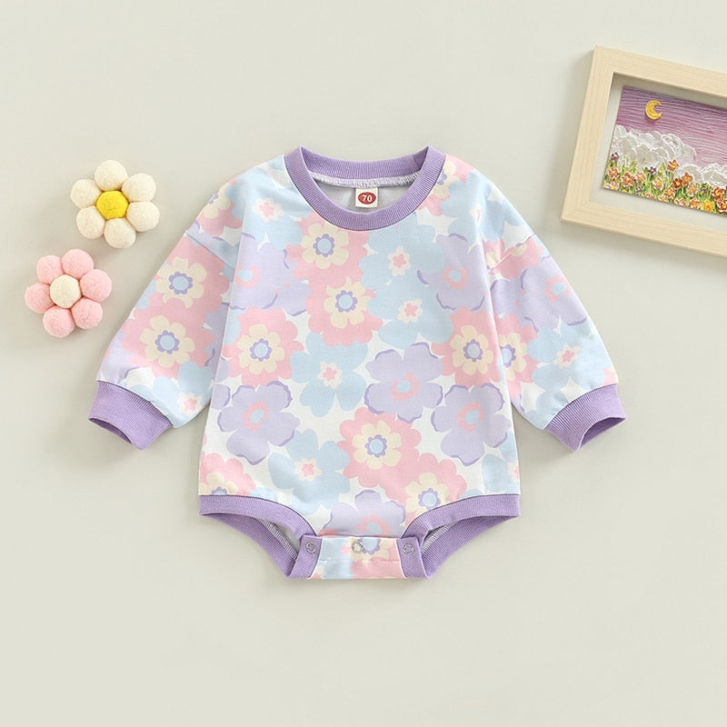 Adorable Floral Rompers for Your Little Princess: Perfect for Spring and Fall