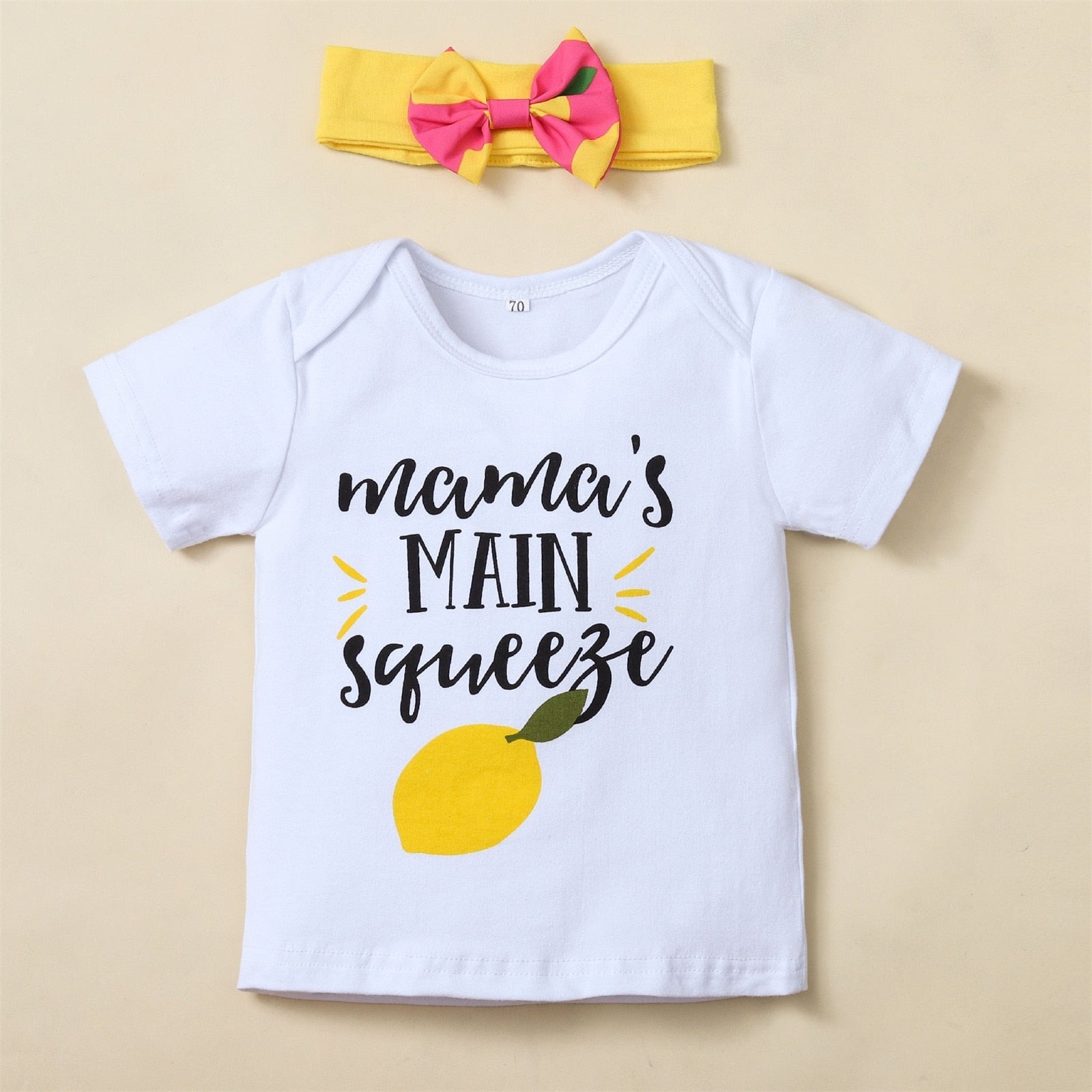 Trendy 3PCS Summer Outfits for Newborn Baby Girls - Letter Pattern T-Shirt, Floral Shorts, and Headband