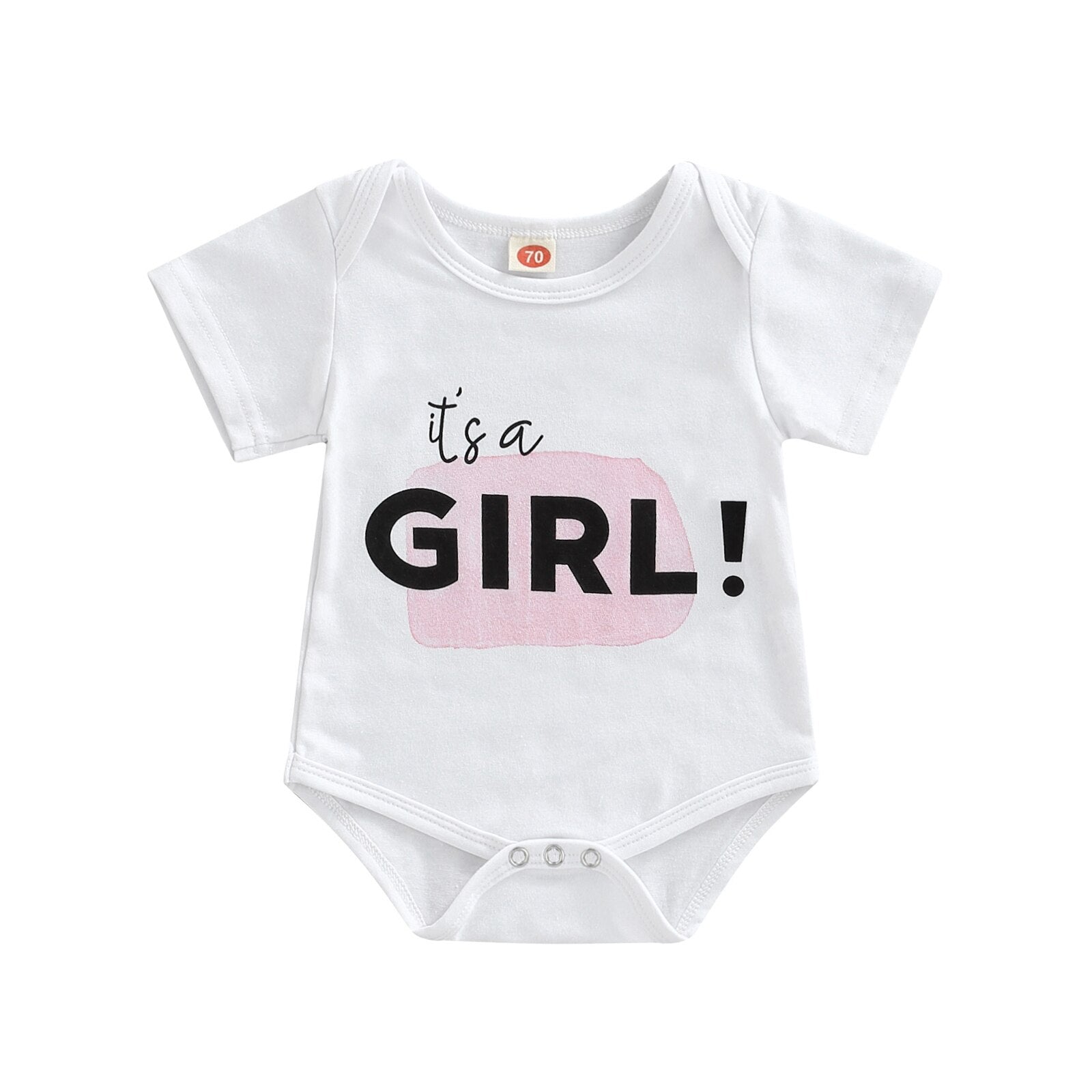 Infant Baby Boy Girl Boysuit Short Sleeve Letter Printed Jumpsuit