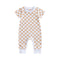 Infant Baby Checkerboard Plaid Printed Romper Jumpsuits - Babbez