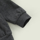 Toddler Boy Clothes Sets Spring Outfit Letter Symbol Print Long Sleeve Crew Neck Sweatshirt + Elastic Waist Solid Color Trousers - Babbez