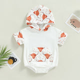 Fashionable Cattle and Cactus Print Newborn Baby Rompers for Boys and Girls