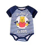 Cartoon Winnie The Pooh Costume Baby Summer Rompers Short Sleeve Clothes Cotton Girls Kids Jumpsuit Boys Newborn Toddler Outfits