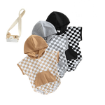 Stylish Checkerboard Print Bodysuits for Baby Boys - Babbez