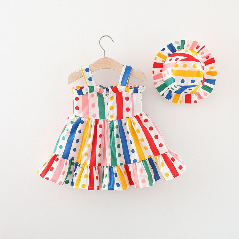 Colorful Polka Dot Birthday Party Dresses for Baby Girls