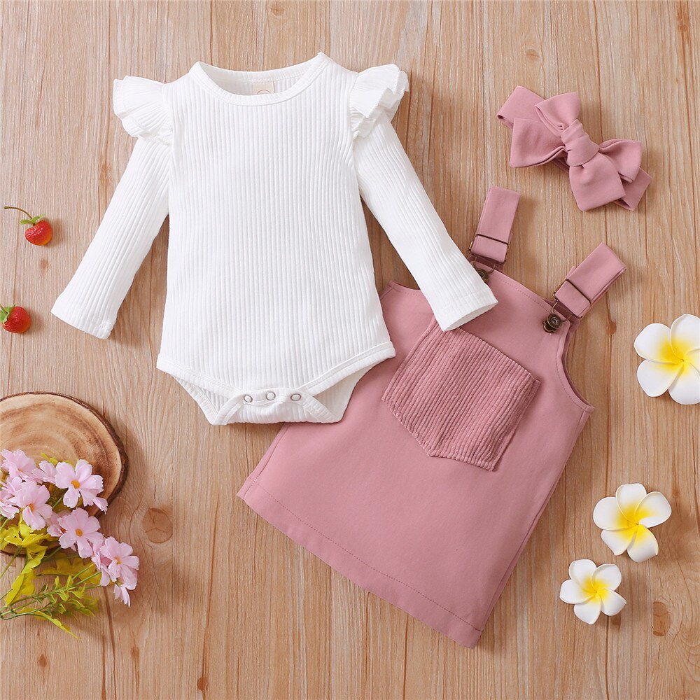 Adorable 3pcs Baby Girls Clothes Set for Spring and Autumn