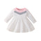 Autumn Baby Girls Cute Dress - Long Sleeve Patchwork A-line - Babbez