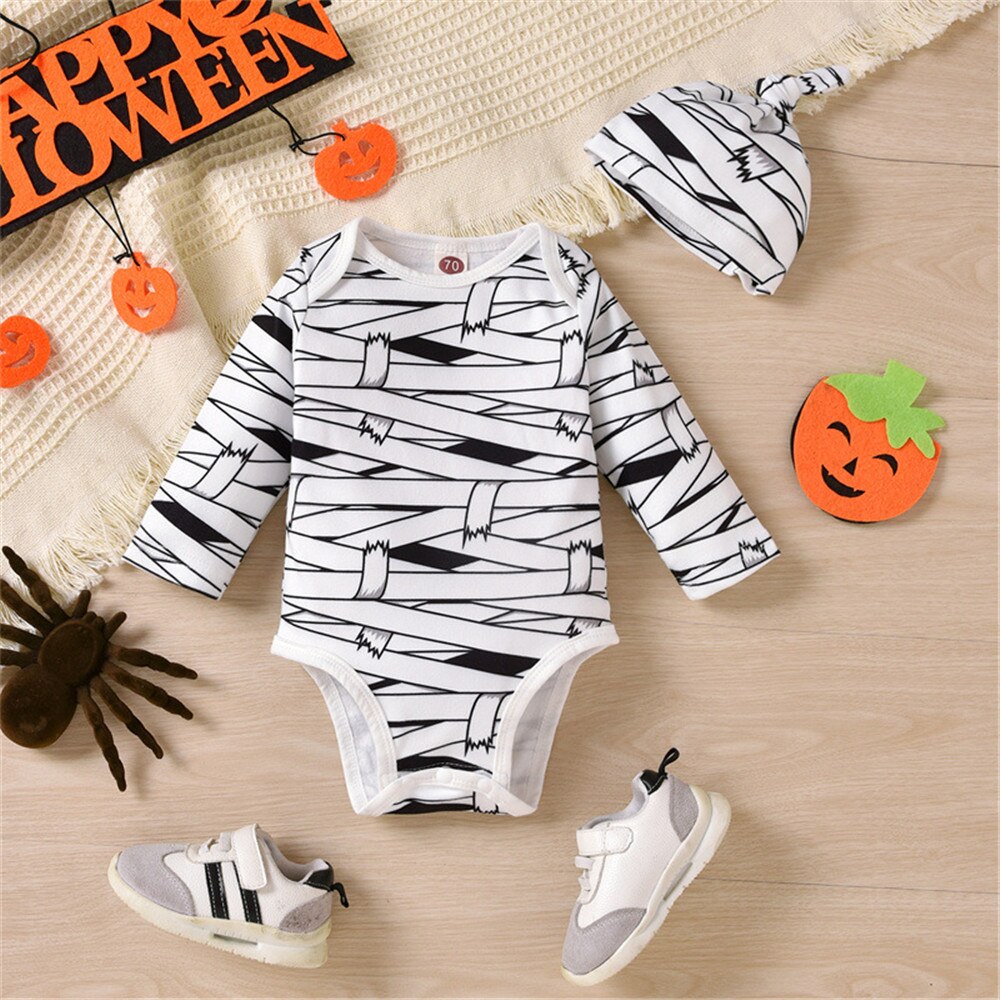 Festival Stripe" Newborn Baby Boy Costume Set with Bodysuits and Pants