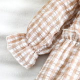 Adorable Plaid Baby Rompers for Your Little One's Special Occasions | Newborn Girls Clothing 2Pcs Set | Perfect for Kids Toddler Costume and Autumn Infant Outwear