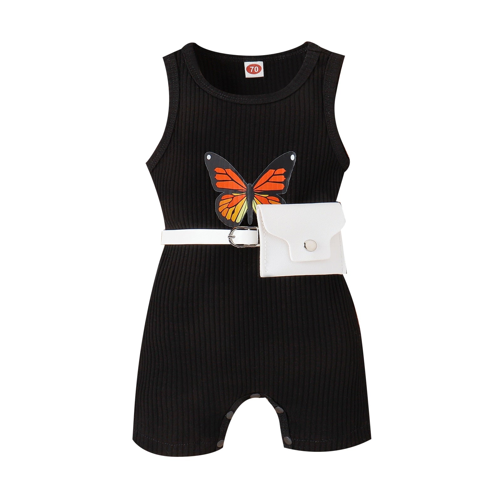 Butterfly Print Romper for Infant Girls