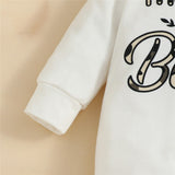 Baby Rompers with Hat and Letter Print