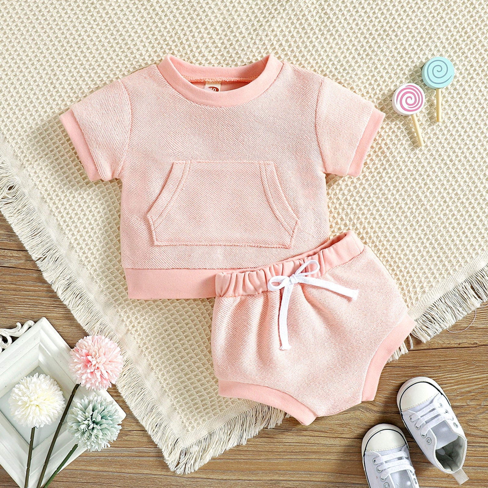 Adorable 2Pcs Clothing Sets for Infant Baby Boys and Girls