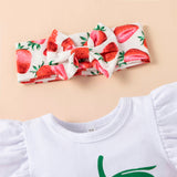 Cute 3-Piece Infant Outfits with Short Sleeve Bodysuit, Floral Shorts, and Headband for Newborn Boys and Girls