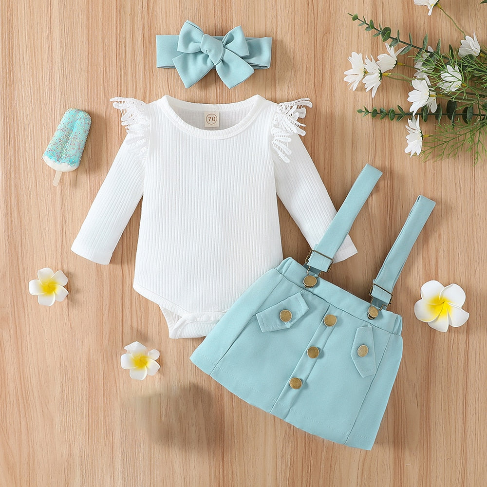 Stylish and Adorable Baby Girl Clothes Set - Perfect for Spring and Autumn