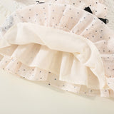 Sweet Polka Dot Sleeveless Dress for Baby Girls