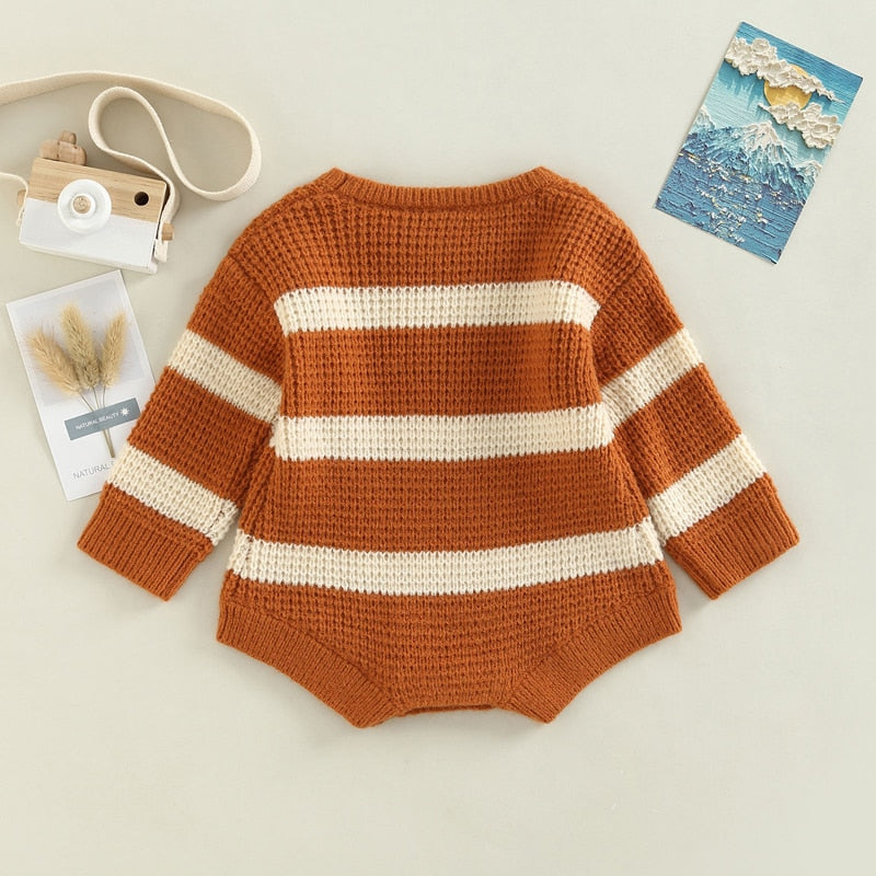 Cozy and Stylish Infant Knit Rompers for Fall and Winter