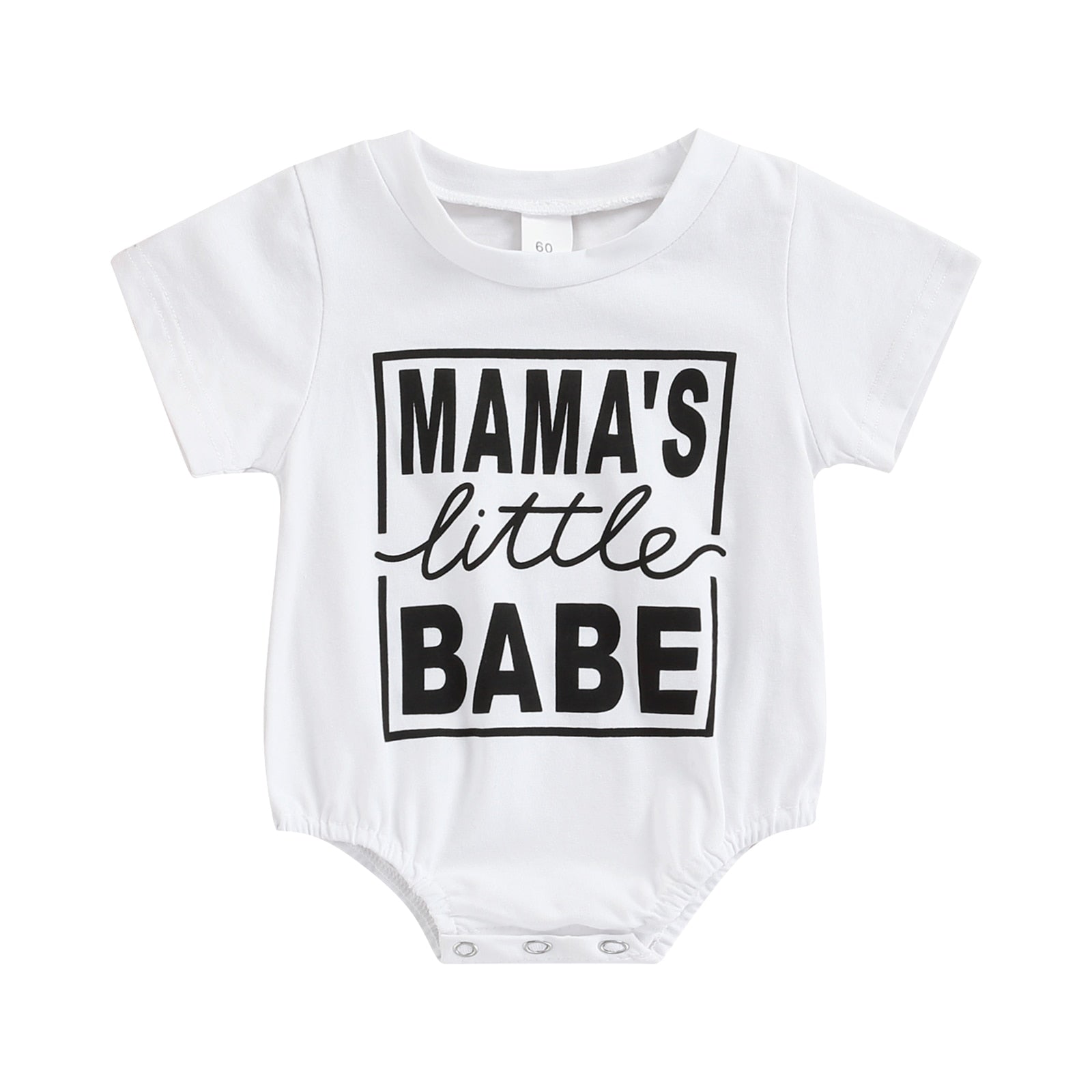 Cute and Comfy: Newborn Infant Baby Short Sleeve Letter Printed Bodysuit for Boys and Girls