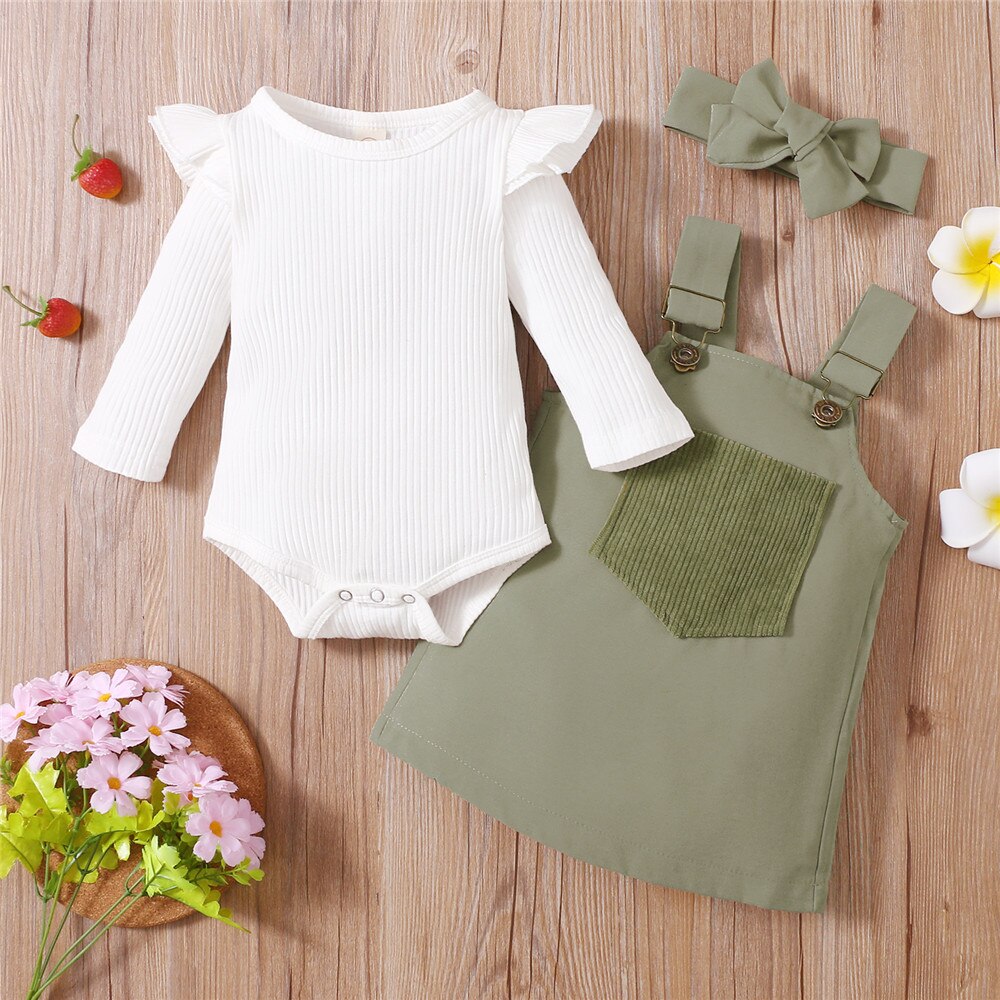 Adorable 3pcs Baby Girls Clothes Set for Spring and Autumn