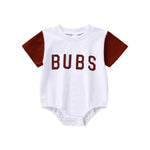 Summer Kids Boys Casual Rompers Newborn Infant Girls Letter Print Patchwork Color Romper Jumpsuits Toddler Clothes - Bab