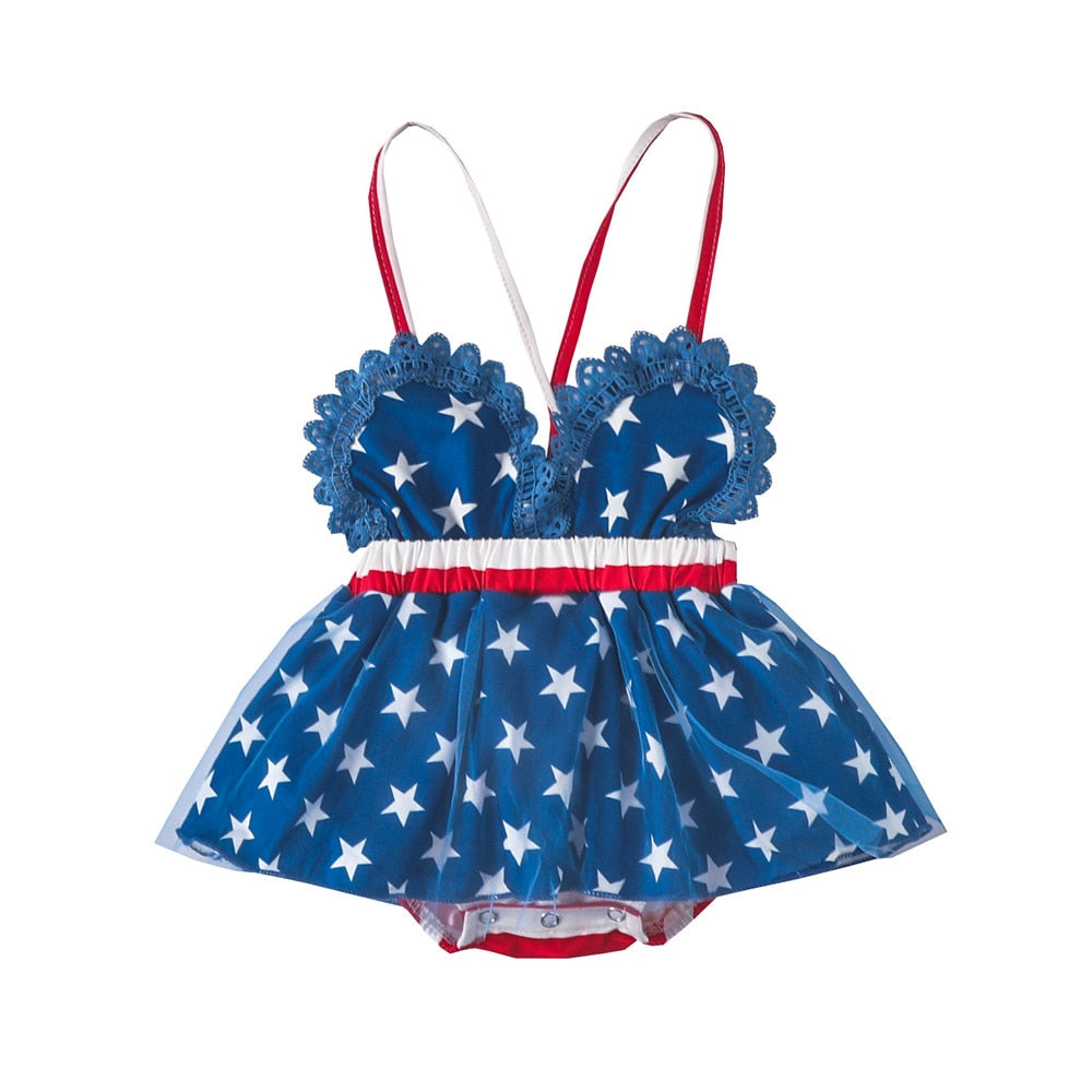 Dress Up Your Little One with Style and Comfort | Lace Bodysuits for Newborns | 4th of July Outfits with Suspenders | Adorable Baby Rompers for Party Overalls | Perfect for Kids Girls Toddler Costume