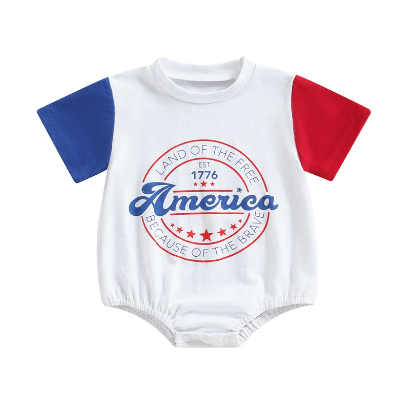 Celebrate Independence Day with this Newborn Baby Romper!