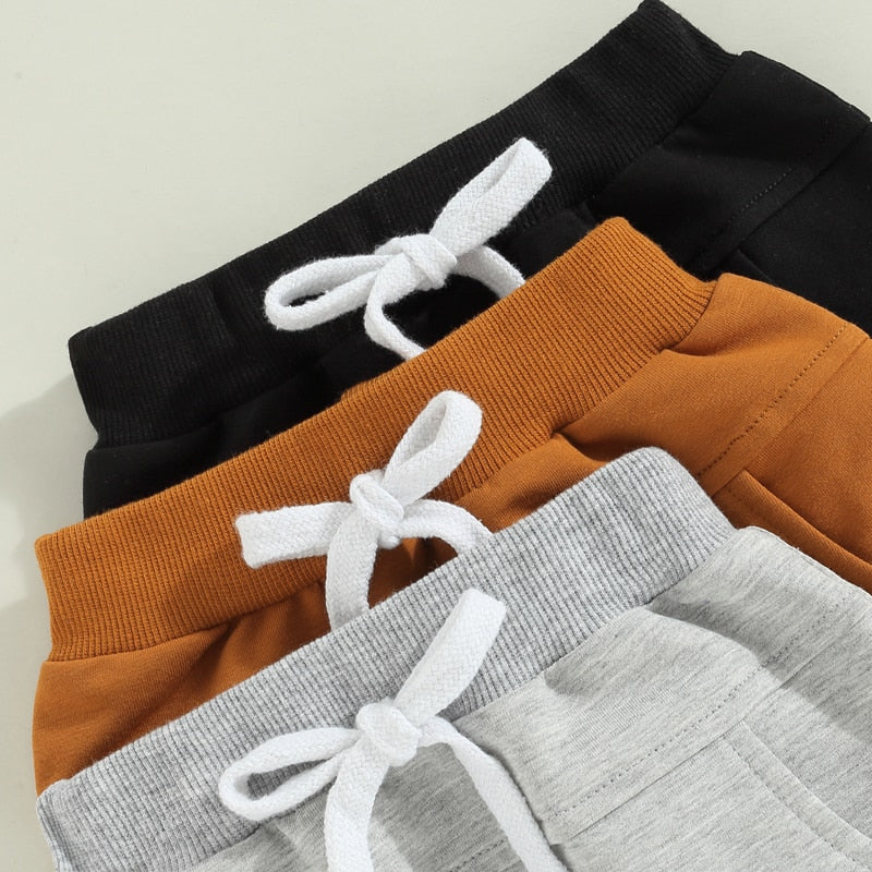 Toddler Baby Unisex 3-pack Drawstring Shorts with Pockets - Babbez
