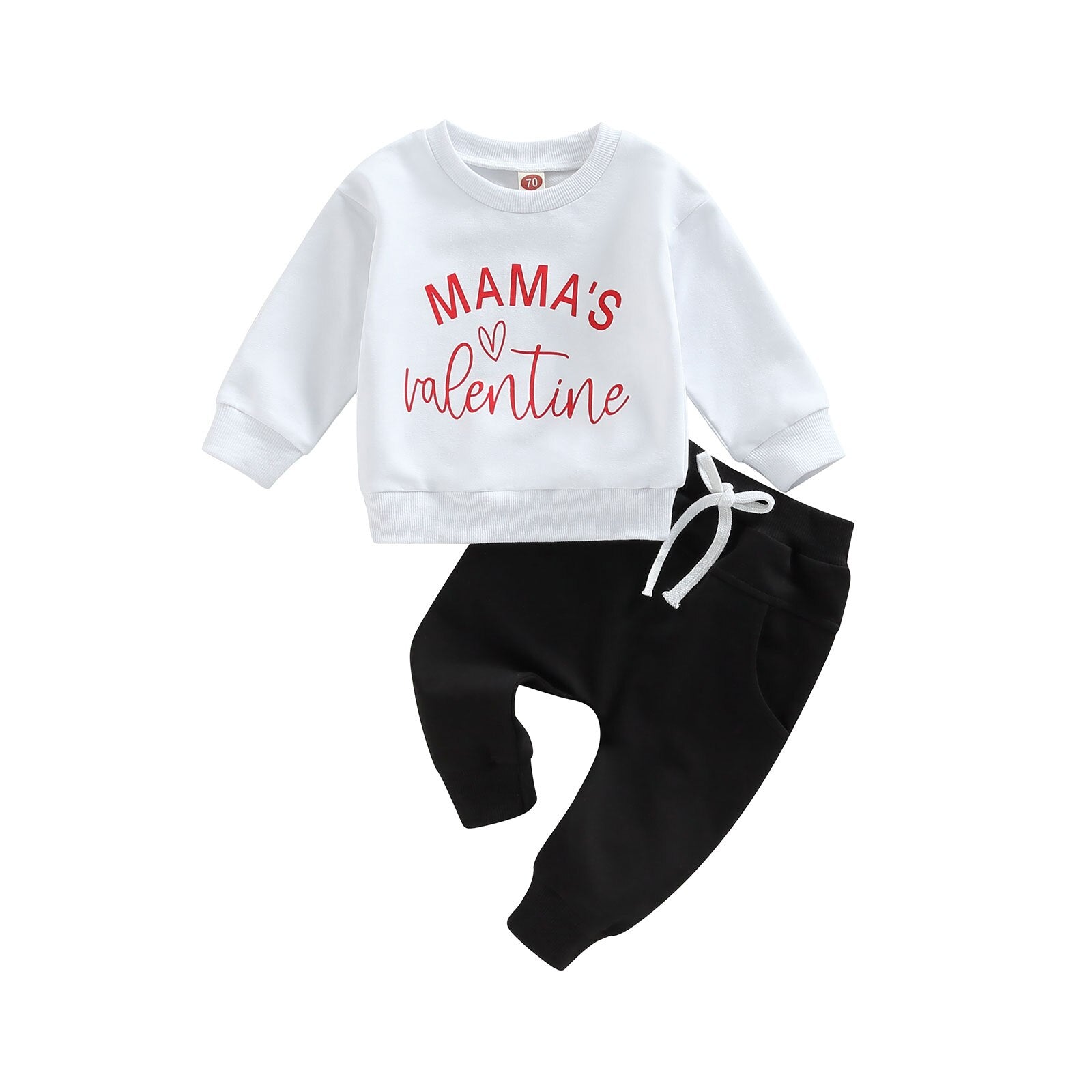 Dress Your Little Boy in Style with This Trendy Letter Cow Head Print Sweatshirt and Trousers Set for Spring