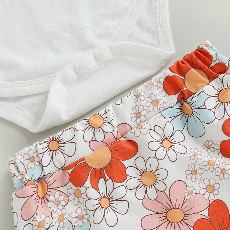 Adorable Newborn Baby Girls Summer Outfits Sets with Floral Touch