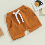 Toddler Baby Unisex 3-pack Drawstring Shorts with Pockets - Babbez
