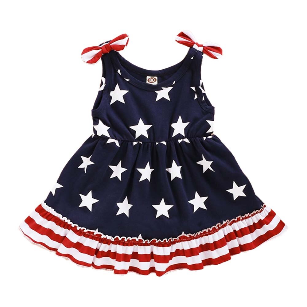 Bandage Dress for Kids Girls - Perfect for 4th of July Outfits and Summer Parties