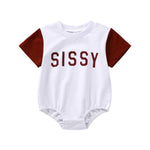 Summer Kids Boys Casual Rompers Newborn Infant Girls Letter Print Patchwork Color Romper Jumpsuits Toddler Clothes - Bab
