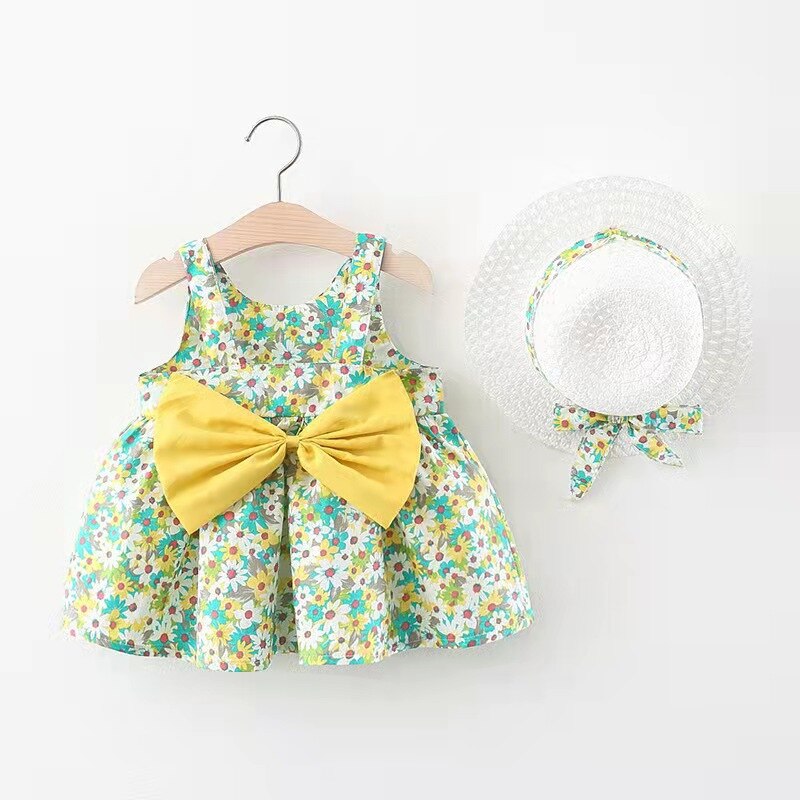 Sweet Summer Dresses for Baby Girls: Flower Prints with Bow Accents