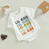 Baby Boys Rompers for Summer - Colorful Letter Print Short Sleeve Jumpsuits - Babbez