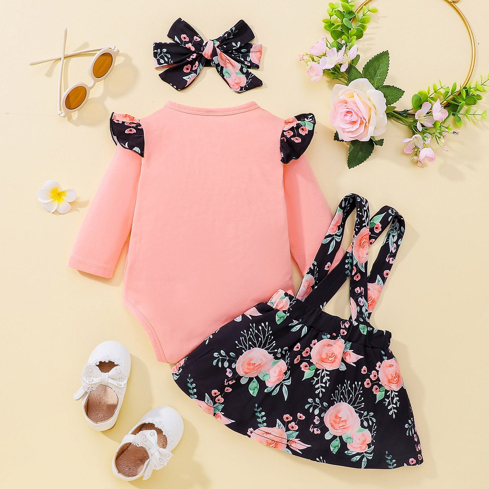 Cute and Cozy Knitted Floral Newborn Baby Girl Clothes Sets