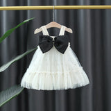 Sweet and Stylish Summer Baby Girls Camisole Dresses with Sequins for Party and Evening
