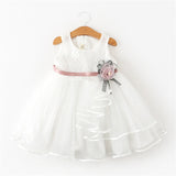Summer Rose Sleeveless Evening Dress for Toddler Girls